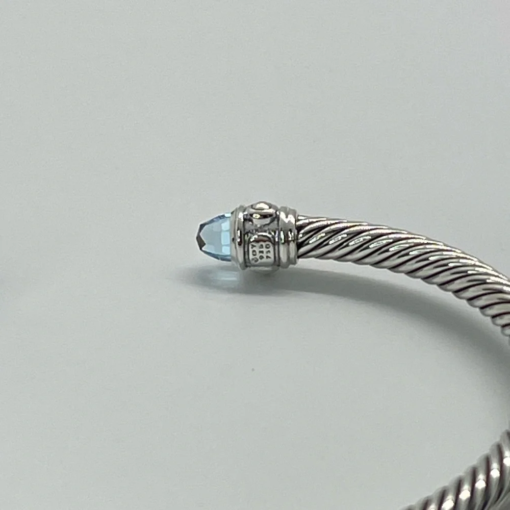 David Yurman Renaissance Blue Topaz Bracelet with 18K Yellow Gold - Picture 14 of 15